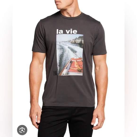 Frame Denim Other - Frame Classic La Vie Dark Grey T-shirt Size Medium